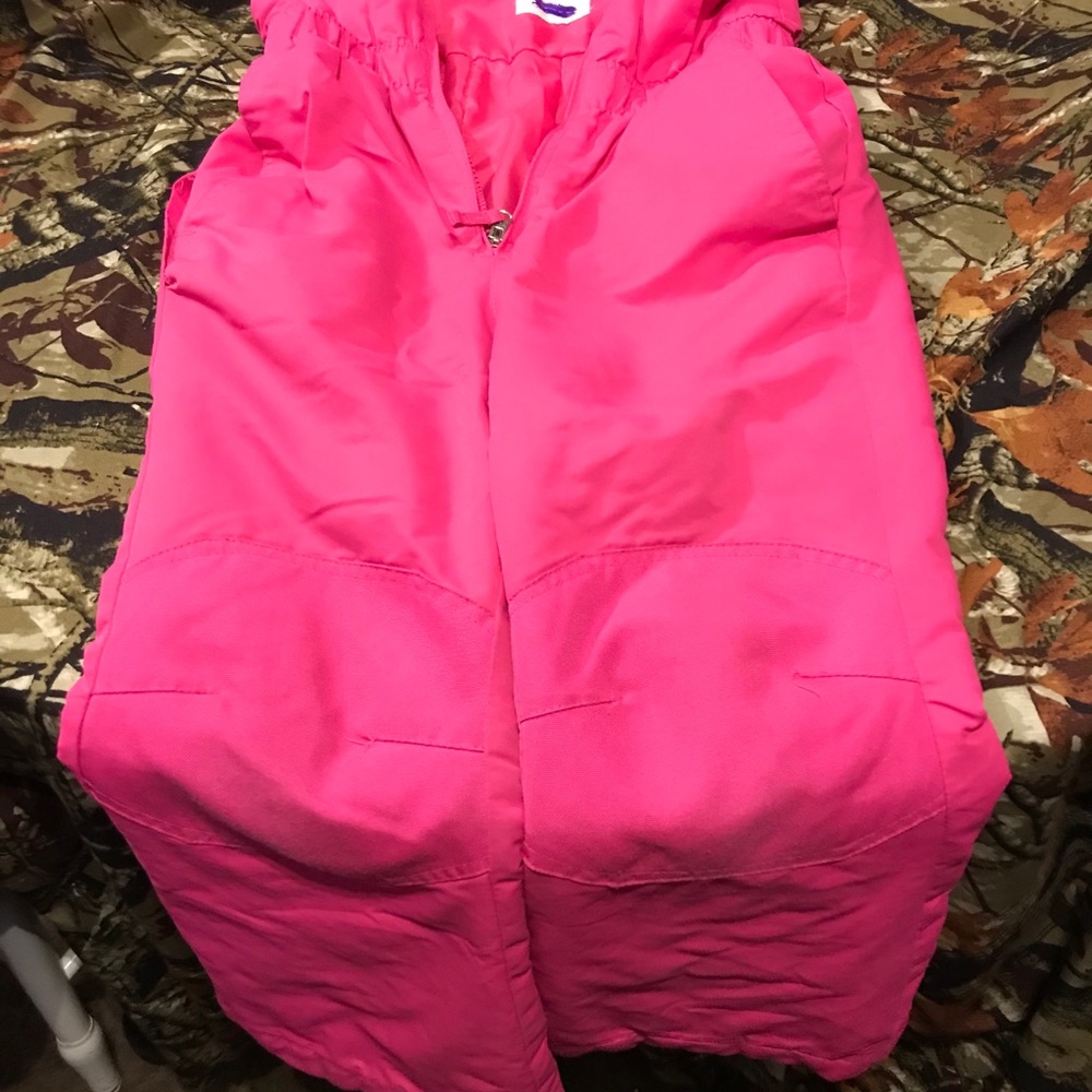 Kids pink snow pants
